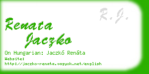 renata jaczko business card