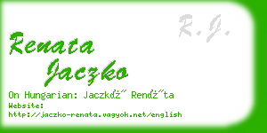 renata jaczko business card